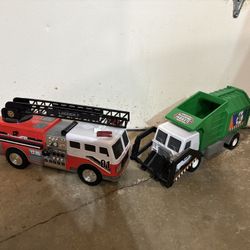 Fire Truck And Garbage Truck Play Vehicles