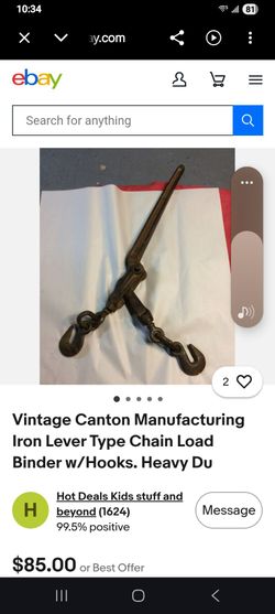 Iron lever type chain load Binder w/hooke Heavy Du