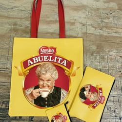 Tote Bag Cosmetic Bag Small Purse Set