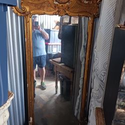 Antique Gilded Mirror 