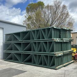 42“ X 25‘ Uprights Brand New Made In Usa Pallet Racks Forklift