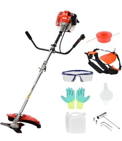 Cuteam Lawn Mower, Strong Powerful Full Functioning Guard Accessories Hedge Trimmer 52cc 2-Stroke Gas Straight Shaft String Backpack Grass Trimmer (Re