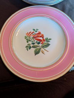 Hand painted porcelain plates