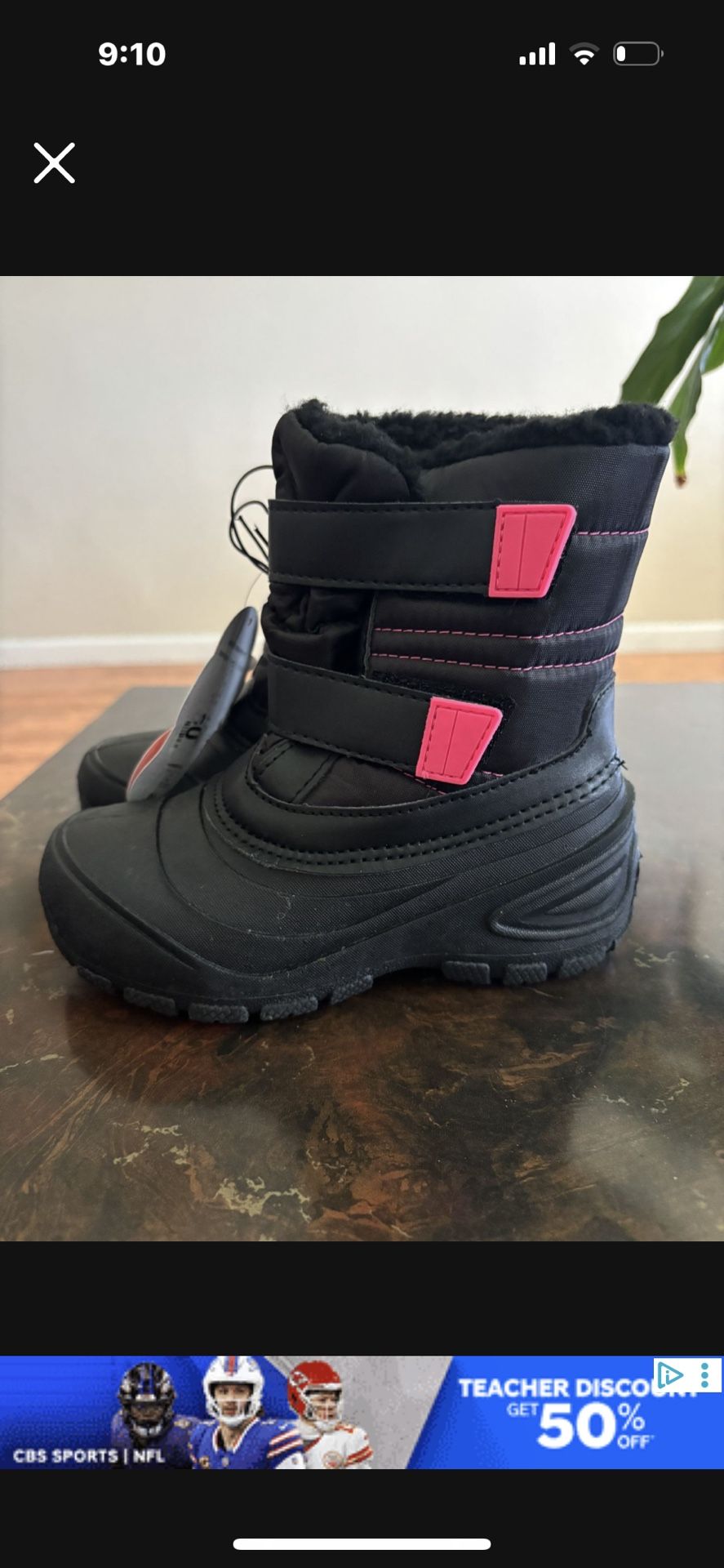 Girl Snow Boots New Size 12