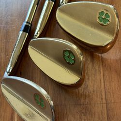 LUCKY Golf Wedges Signature Gold Forged Set of 3 - 52*, 56*, 58*