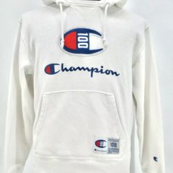 Champion Spell-Out Big Log Pull-Over Hoodie Sweatshirt Size M