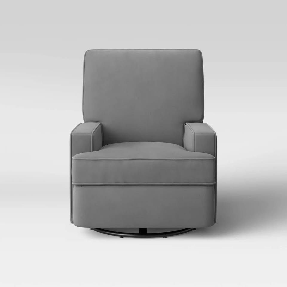 Baby Relax Addison Swivel Gliding Recliner - Grey - New