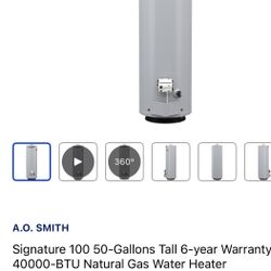 Brand New A.O. Signature 100 50-gal Gas Water Heater