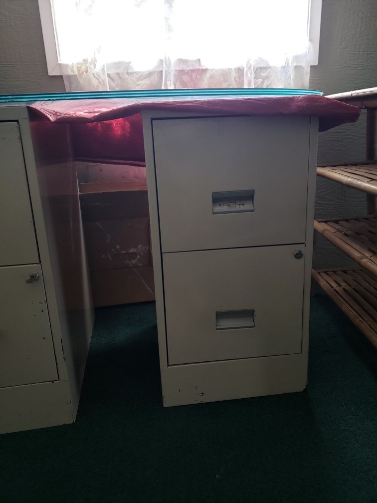 3 filing cabinets