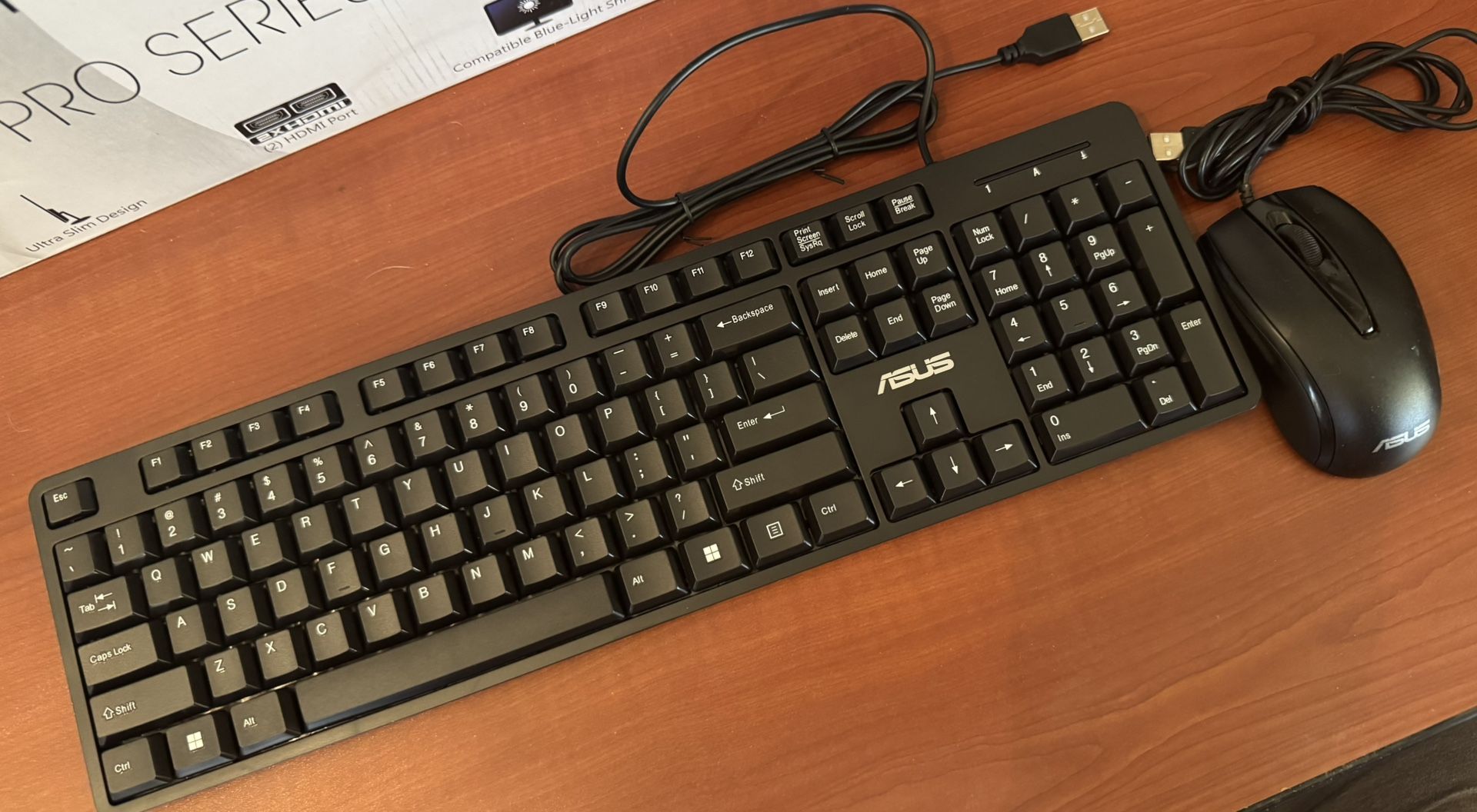 New Asus Wired Mouse And Keyboard