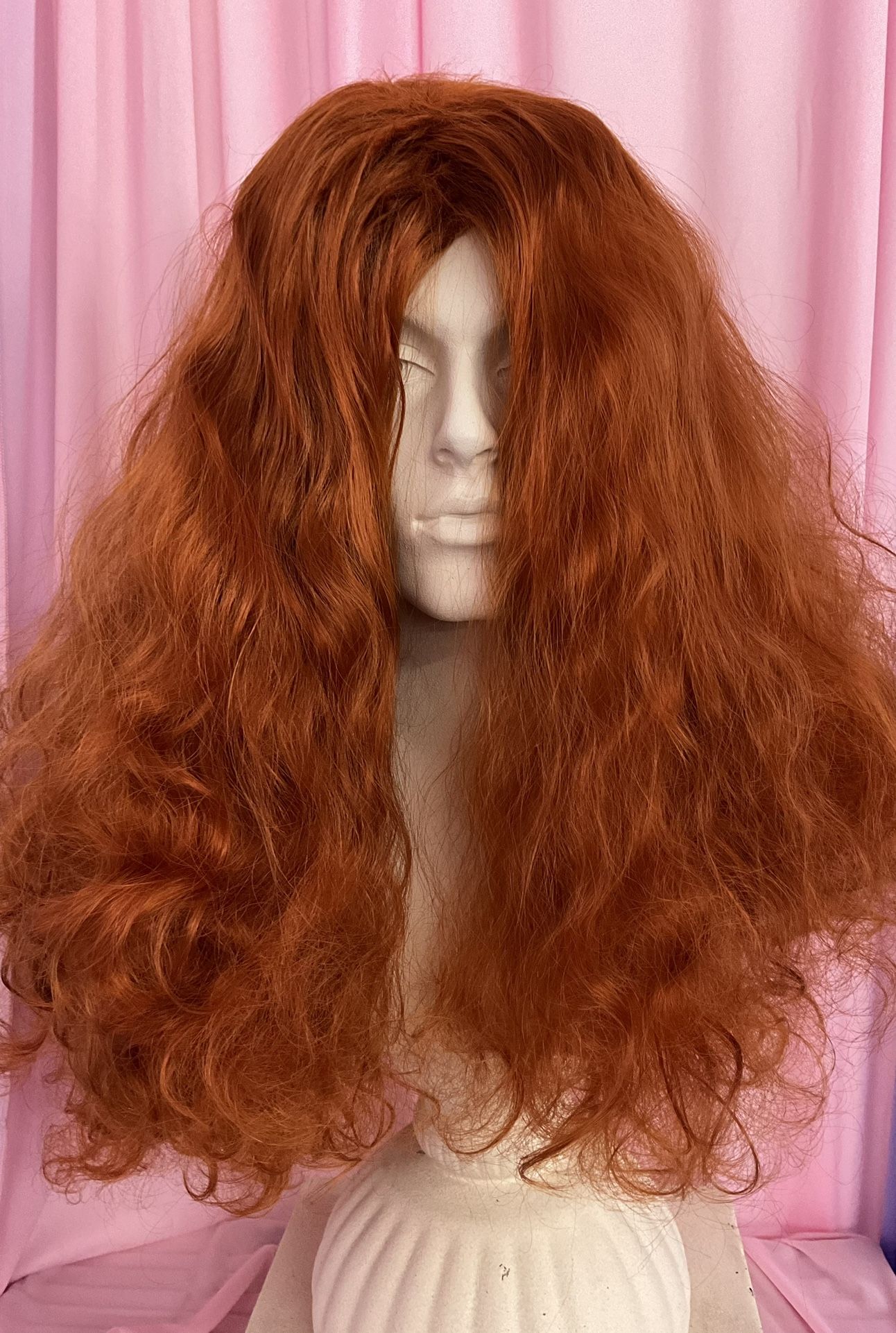 Curly Wavy Red Big Curly Hair Drag Queen Costume Show Wig 