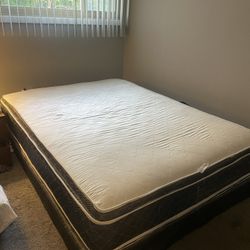 Queen Bed And Box Frame And Rails 