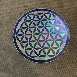 Stained Glass Flower Of Life Window Hanging