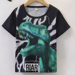 Toddler Boy Dinosaur Short Sleeve T Shirt 5-6 Yrs