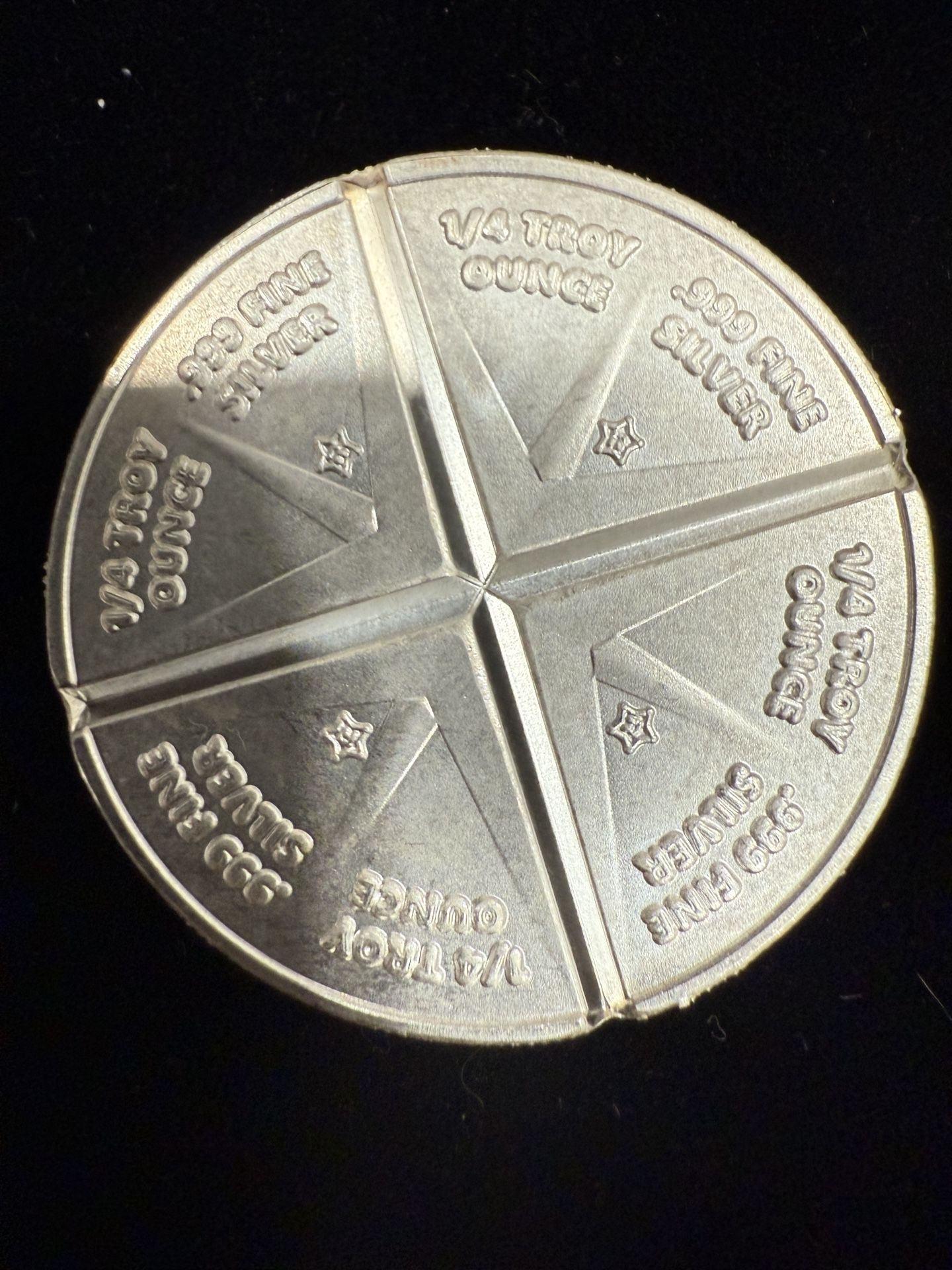 1 OZ.999 FINE SILVER PROSPECTOR DIVISIONAL ROUND 4 1/4 OZ SILVER PIECES