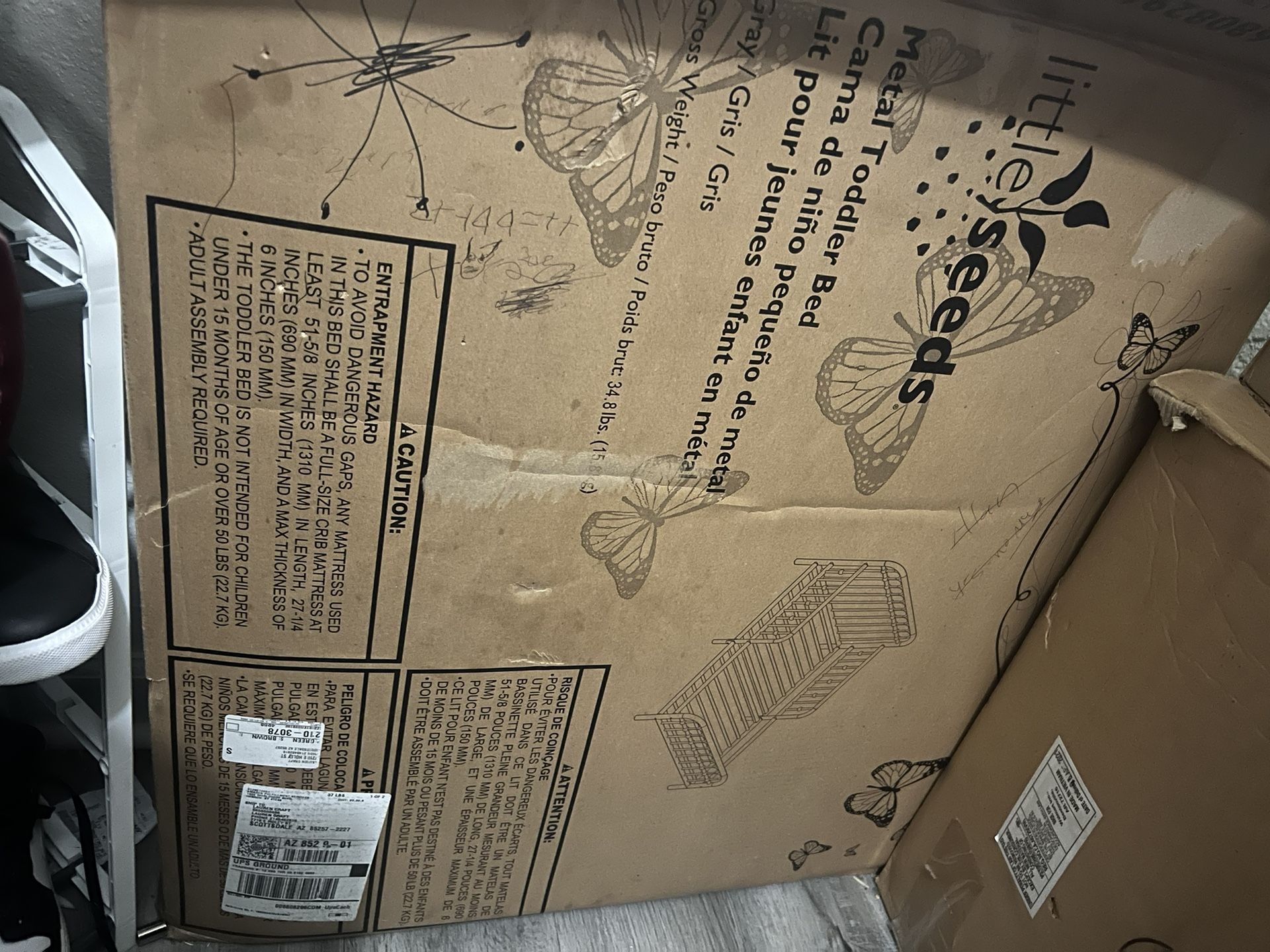 Metal Toddler Bed Never Used 