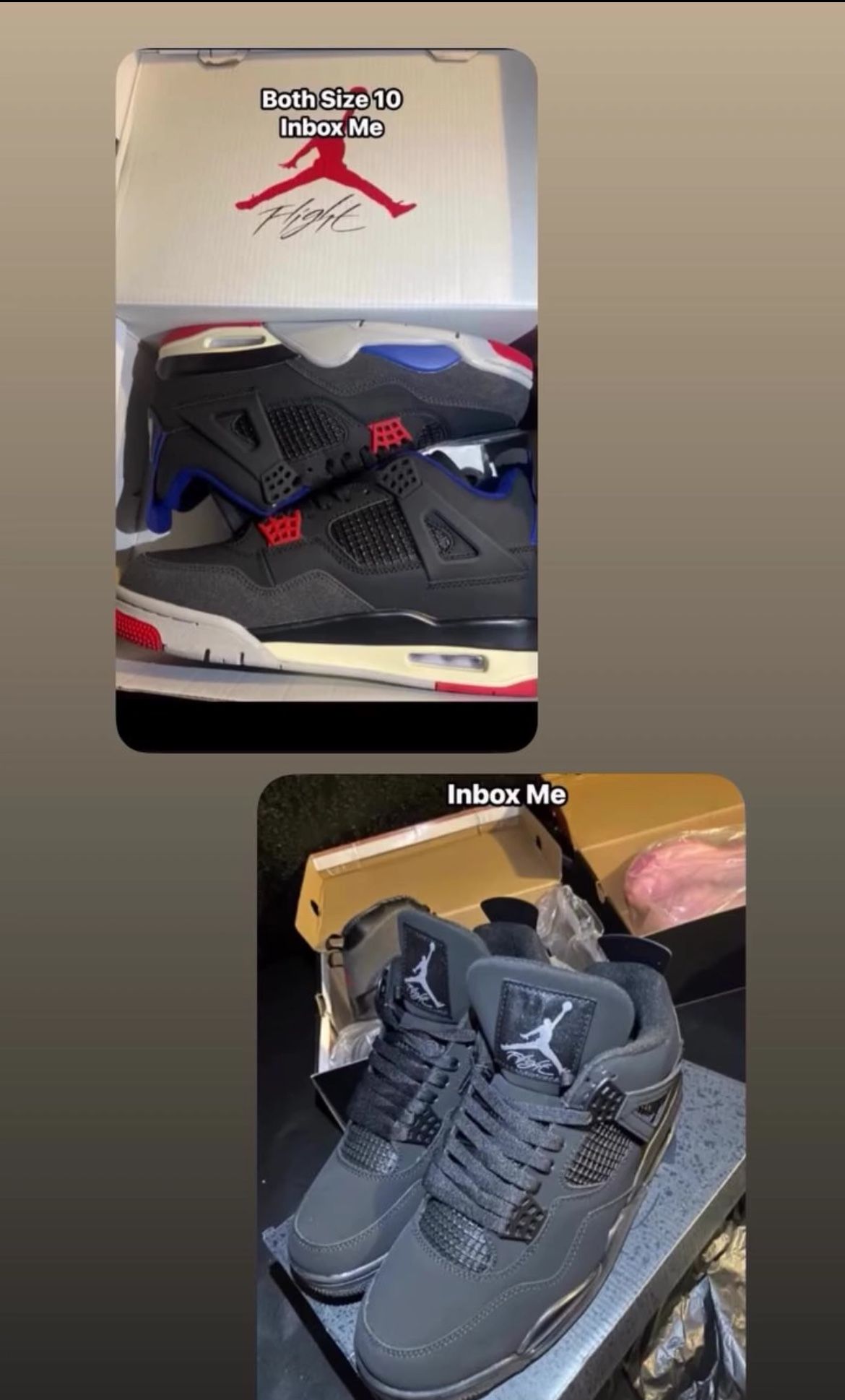 2 Pair Of Jordan 4 (Rare Air & Black Cat)