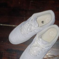White Low-Top Lace-Up Sneakers