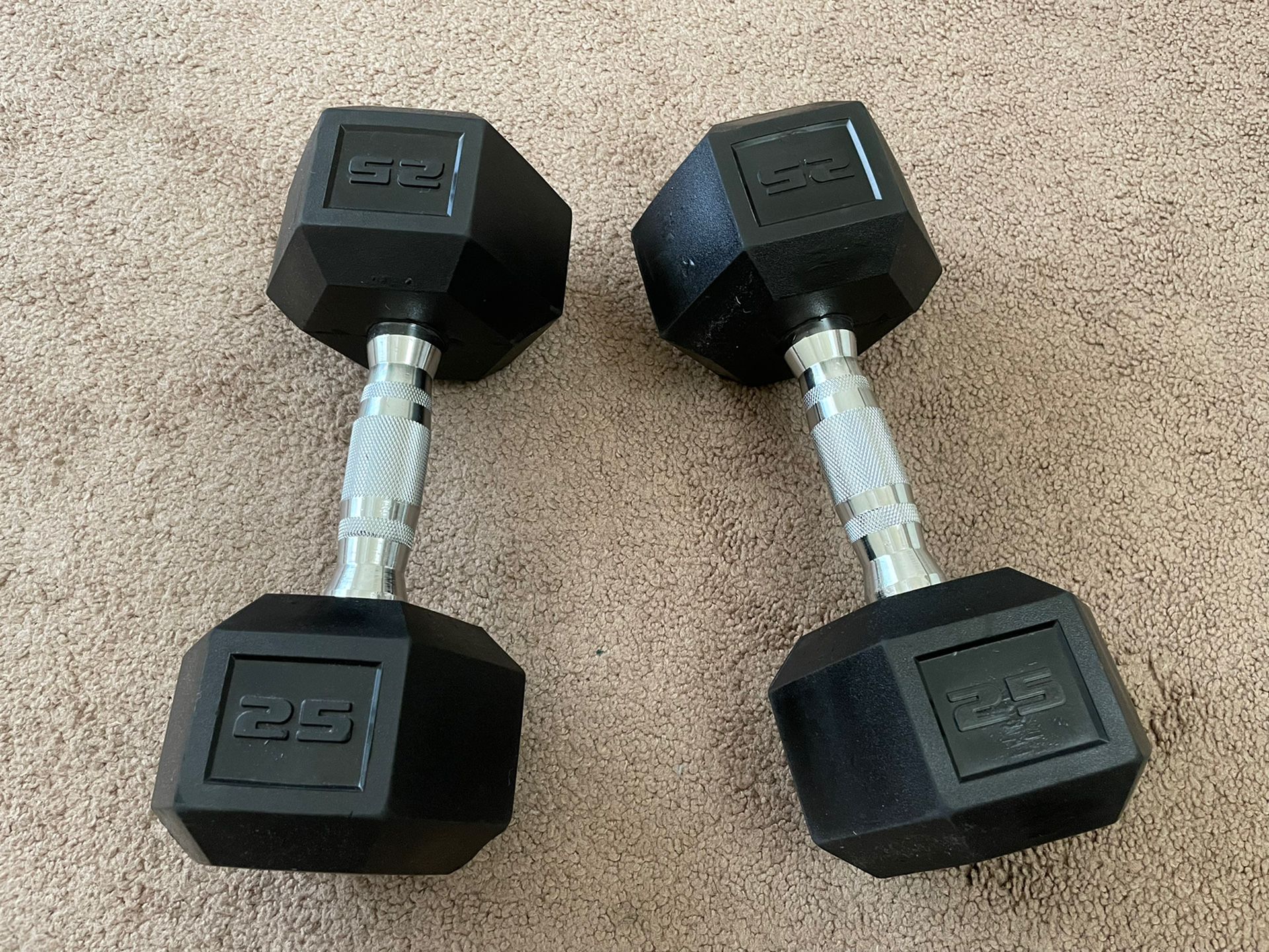 25lbs Dumbbells Set Of Two, 50lbs In Total