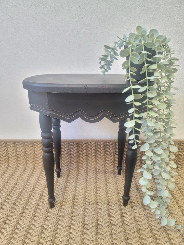 Boho Style Black Plant Table For Sale