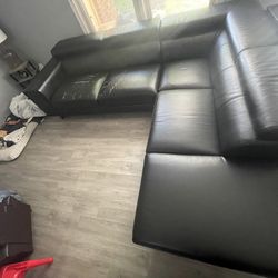 Black Leather Couch
