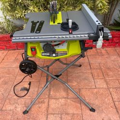 Ryobi 10 Inch Table Saw With Rolling Stand