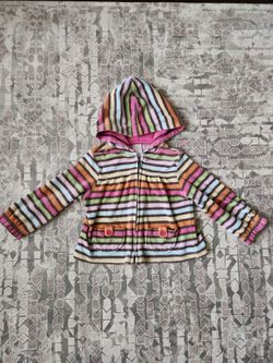 Gymboree 2T Girl's Rainbow Hooded Zip Up Jacket