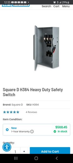 Heavy Duty Safety Switch 600v 200amps