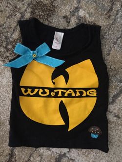 Baby girl custom made wu tang shirt 6 months