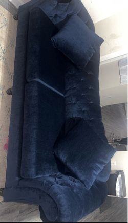 Navy blue couch