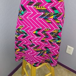LuLaRoe pink Multi color Skirt size medium 
