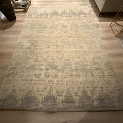 Sofa, Tables, Area Rug, Stools, Lamps, Sconces, Shelf Unit, Decor