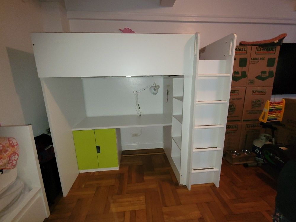 bunk bed with desk and closet. IKEA 