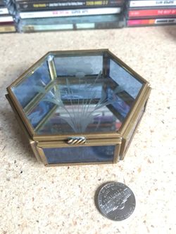 Cobalt and glass ring box