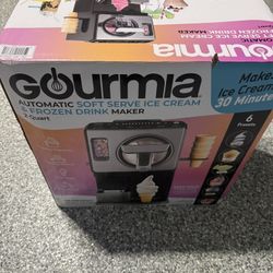 Brand new in box Gourmia 2 Quart Automatic Soft Serve Ice Cream and Frozen Drink Maker