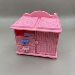 Fisher Price Loving Family Twin Time Dollhouse Furniture Pink Doll Baby Nursery Changing Table