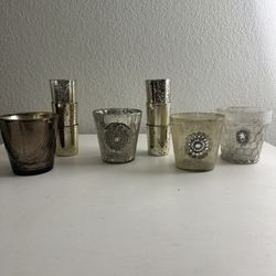 10 Mercury Glass Candle Holders