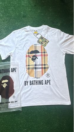 White Burberry Bape T-Shirt