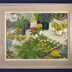 Garden Composition Oil Painting by D. Saar