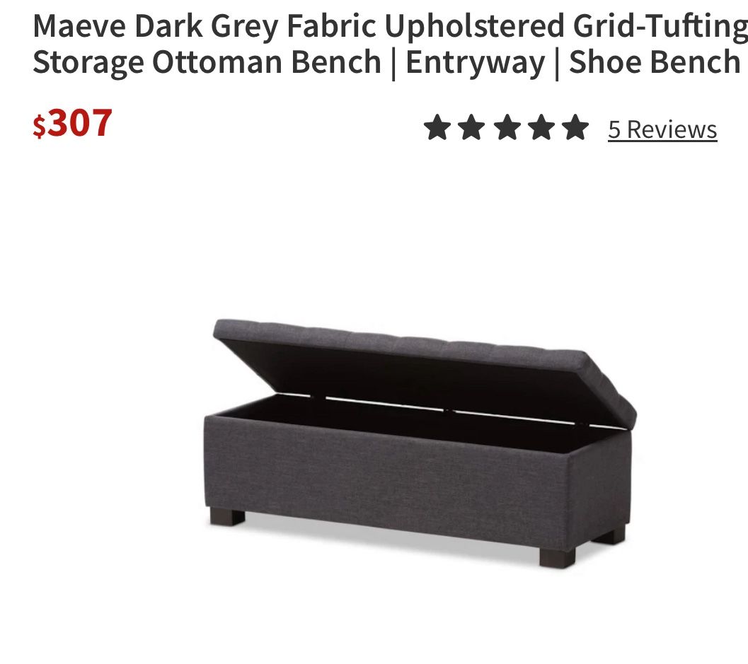 Storage Ottoman Bench