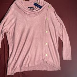 Adrienne Vittadini  Cashmere Women Sweater Pink Size 2X
