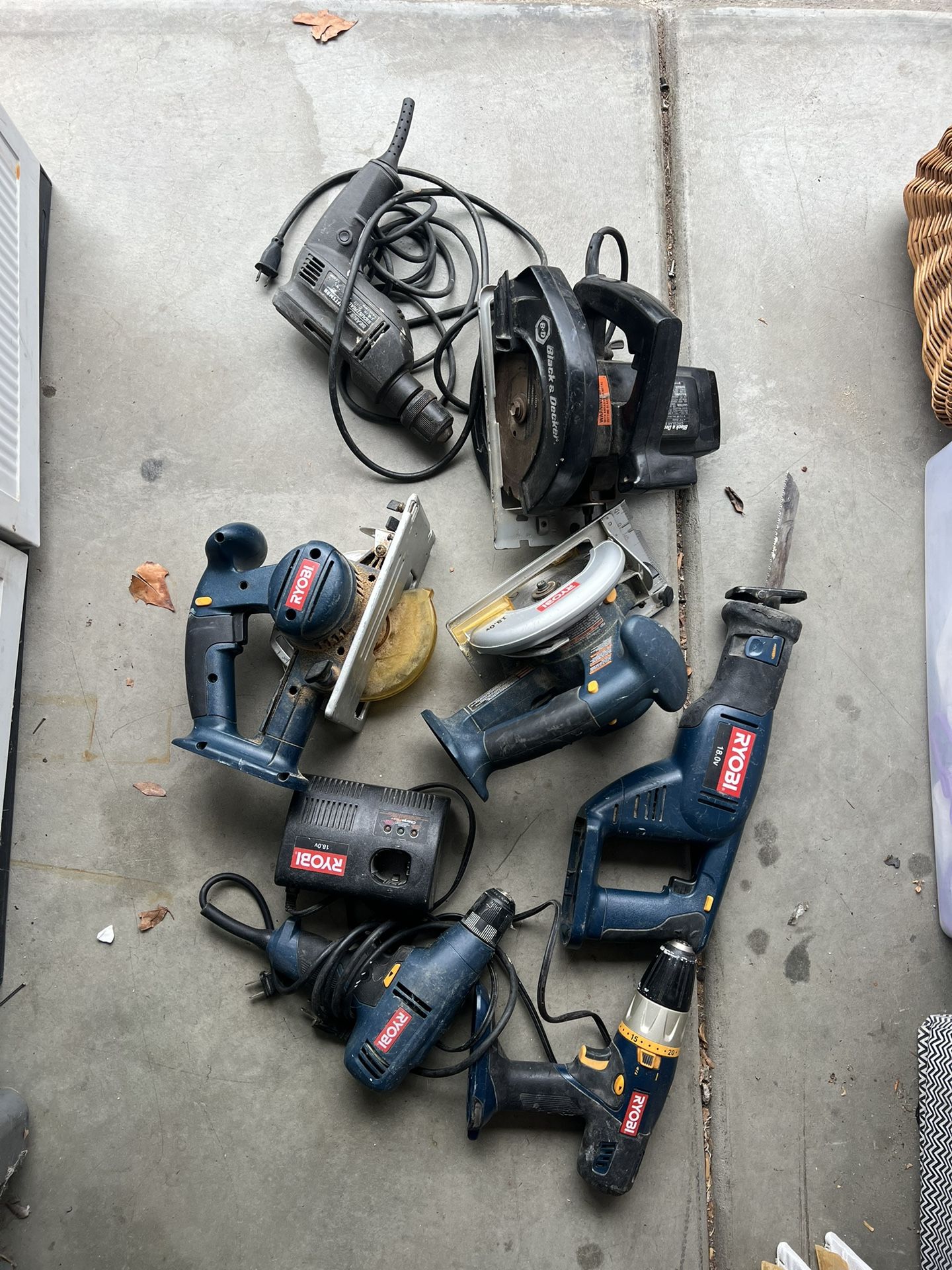 Lot Of Ryobi Tools Some Wired And Wireless