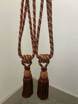 Decorative Curtain Tiebacks with Tassels – Set of 2