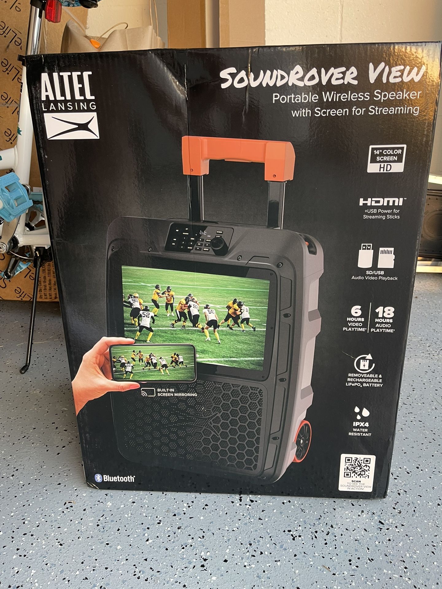 Altec Lansing SoundRover View TV Streaming Party Speaker New