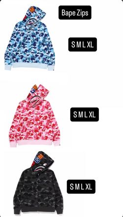 Bape zip up hoodies + hellstar hoodies
