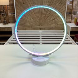 White Ring Multicolor LED Light Display