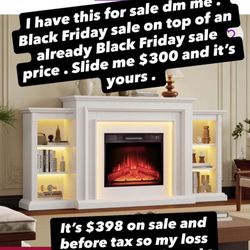 72" Modern LED Electric Fireplace TV Stand for up to 80" TVs, with Remote for Living Room