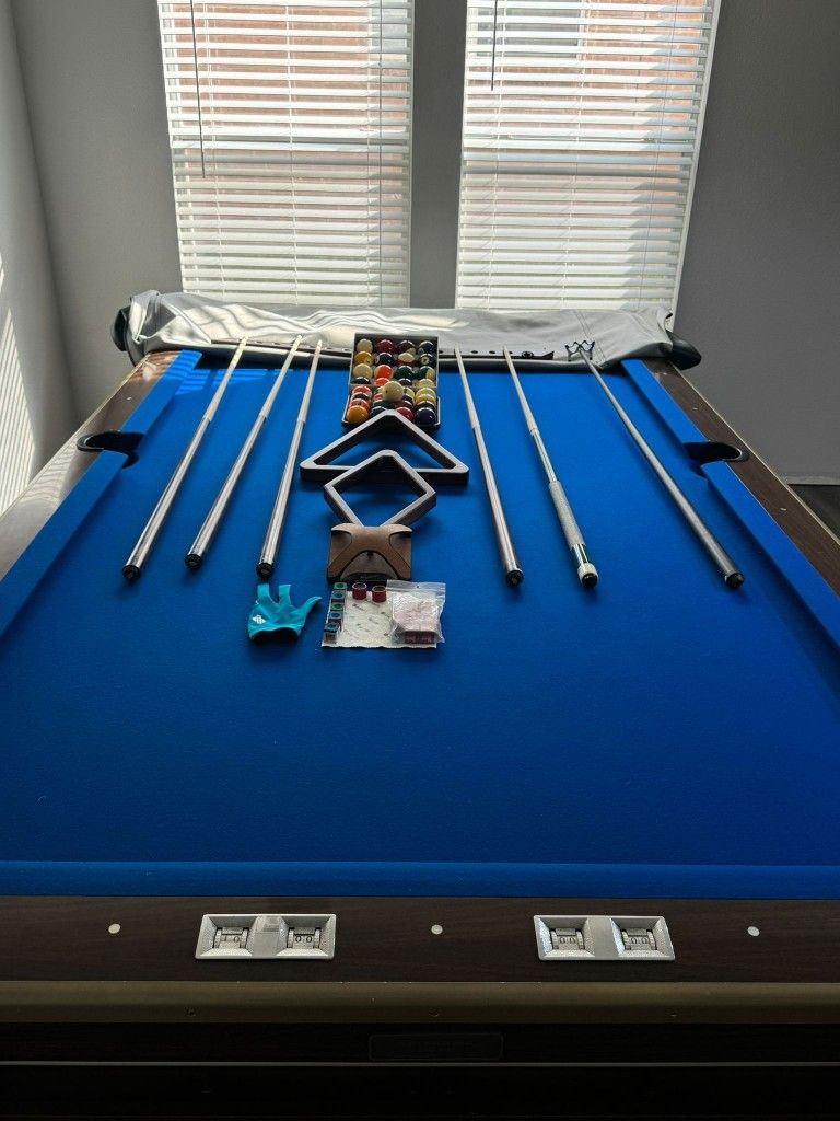 Billiards Pool Table With Billiards Light