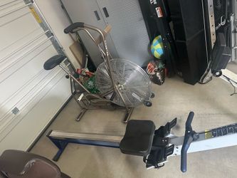 Airdyne and concept 2 rower pm5
