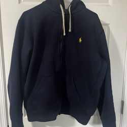 blue and yellow Ralph lauren Polo hoodie